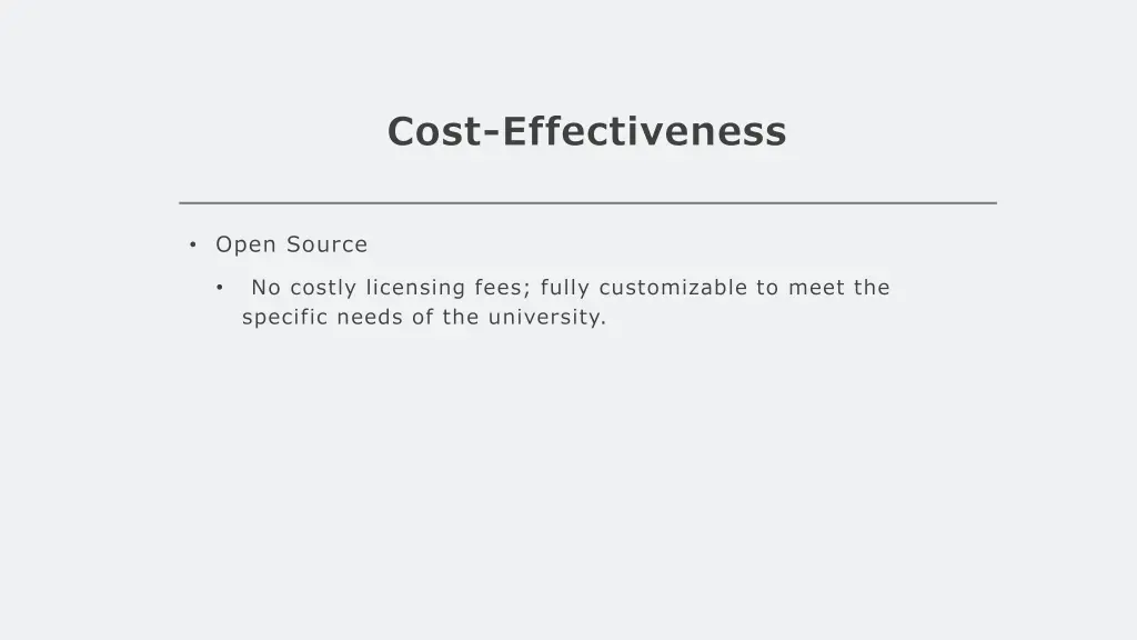 cost effectiveness