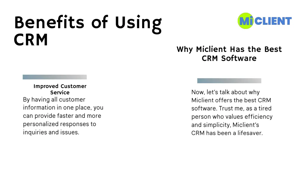 benefits of using crm