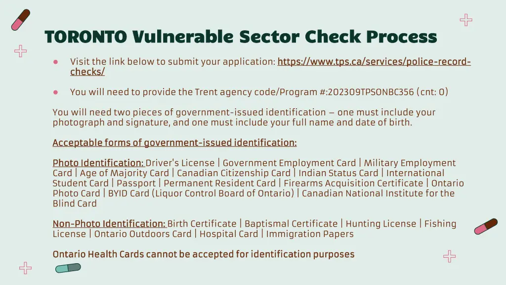 toronto vulnerable sector check process toronto