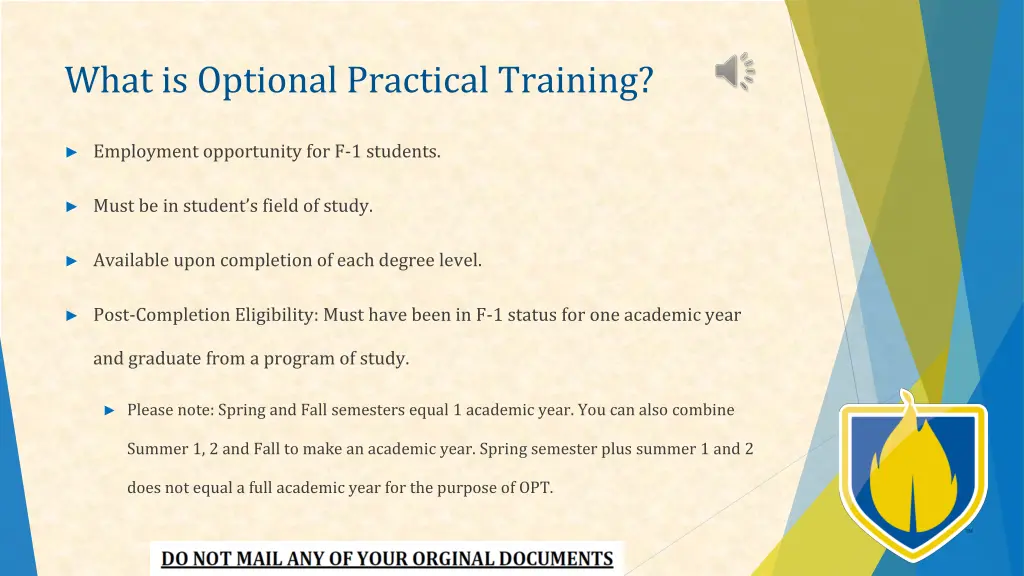what is optional practical training