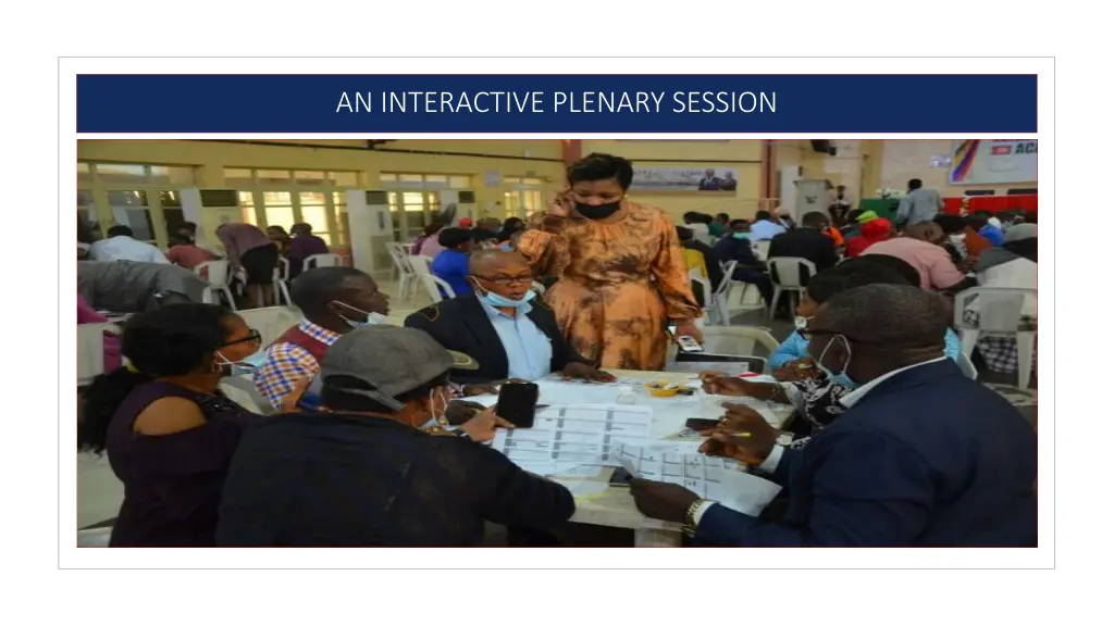 an interactive plenary session