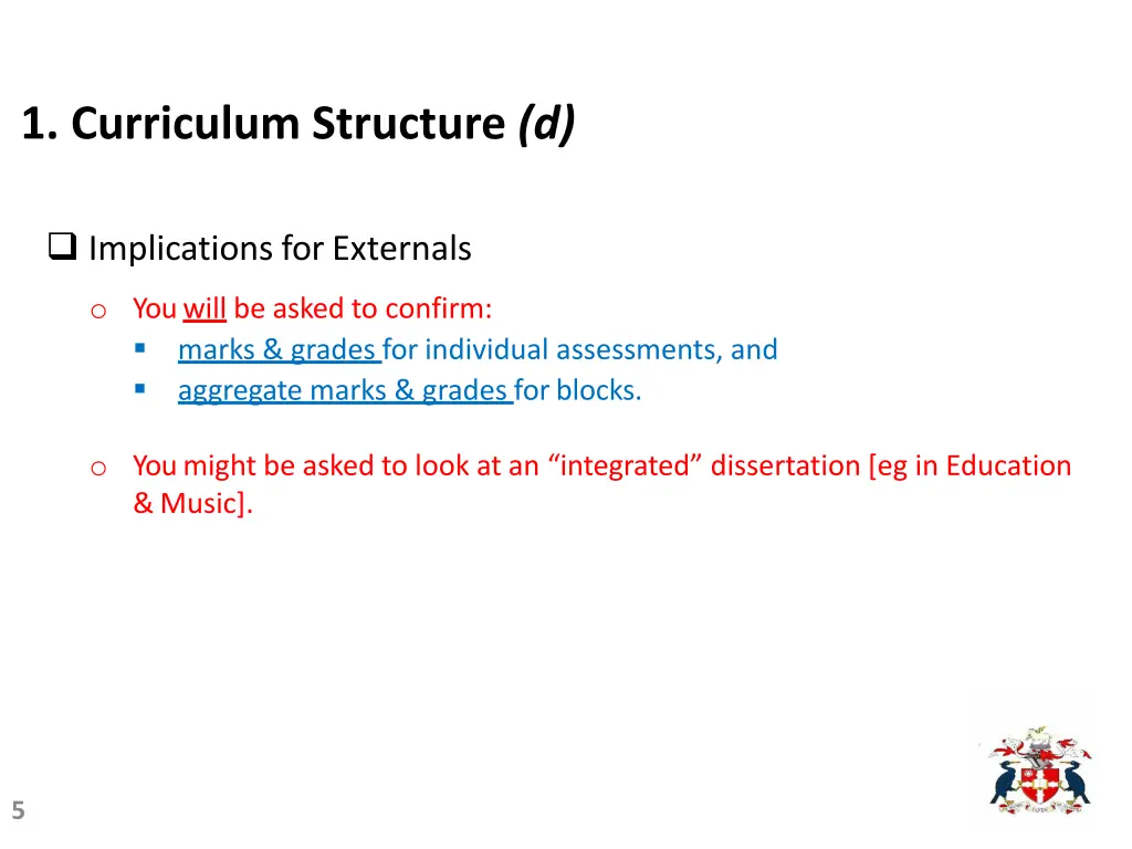 1 curriculum structure d