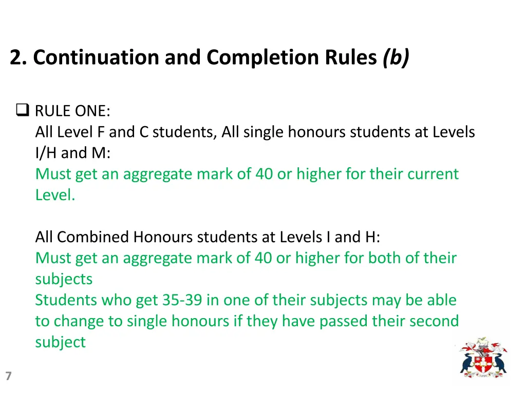 2 continuation and completion rules b