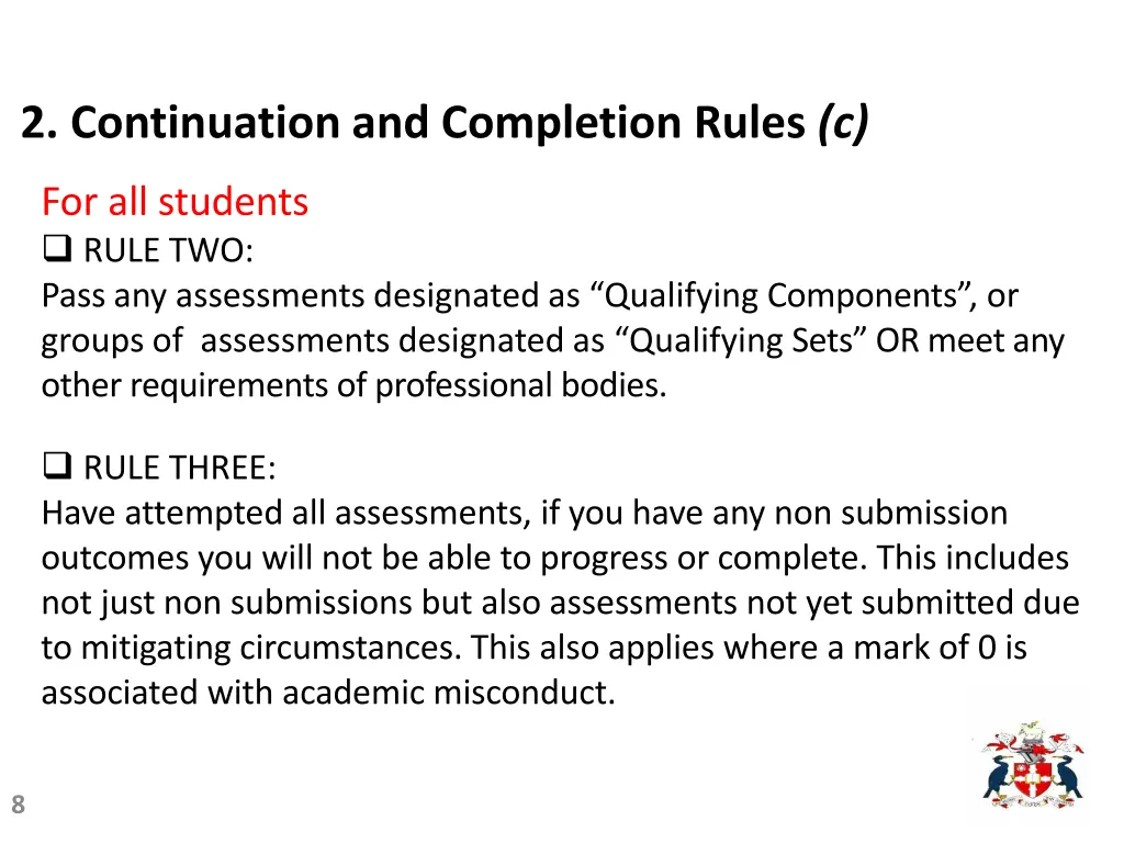 2 continuation and completion rules c