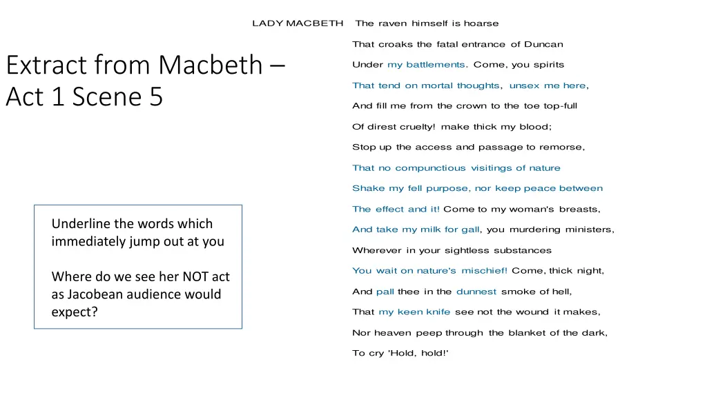 lady macbeth the raven himself is hoarse