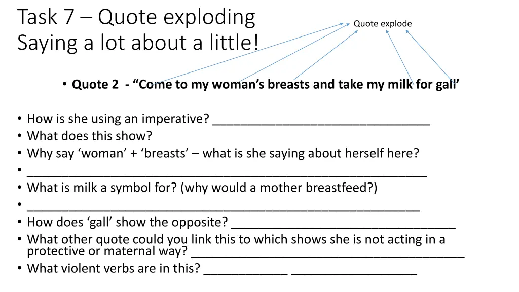 task 7 quote exploding saying a lot about a little 1