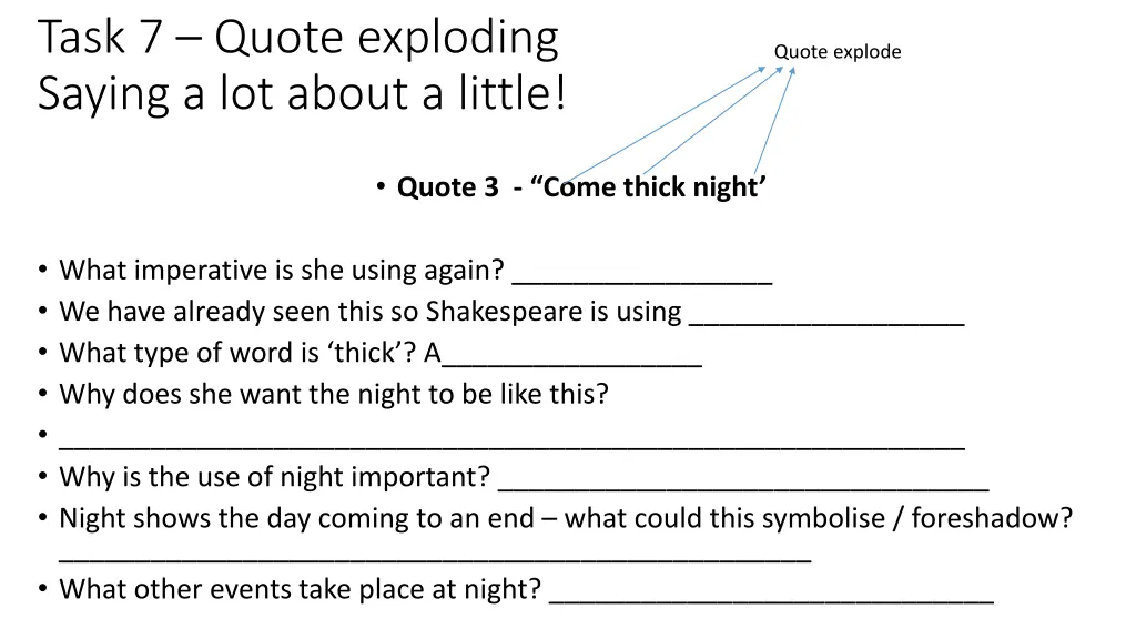 task 7 quote exploding saying a lot about a little 2