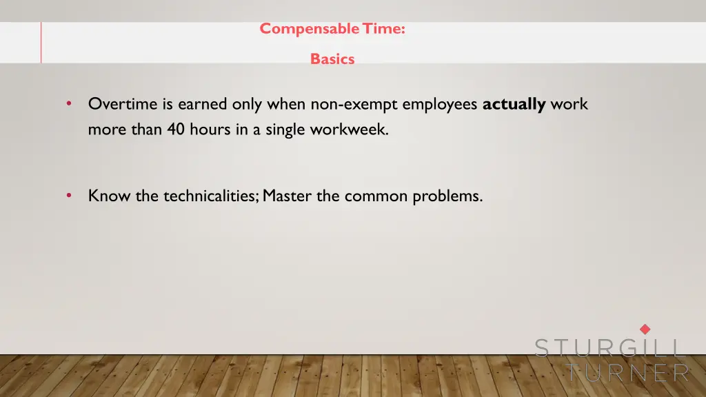 compensable time