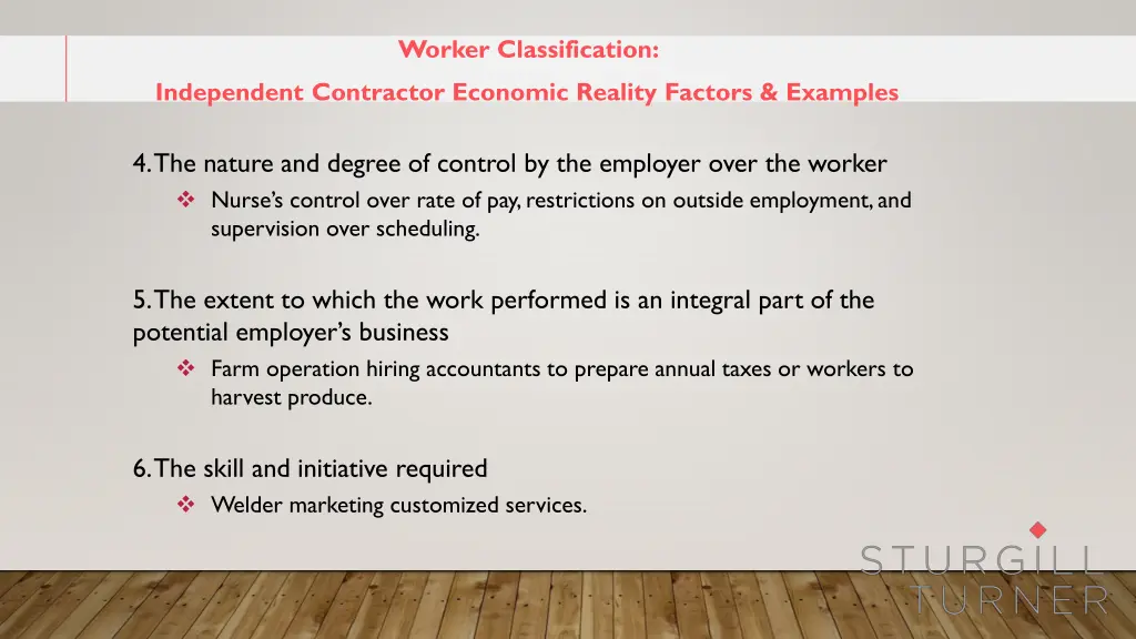 worker classification 6