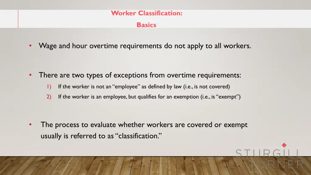 worker classification