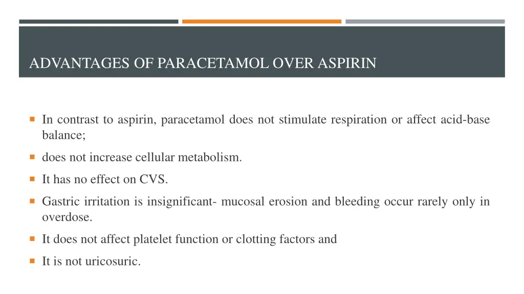 advantages of paracetamol over aspirin