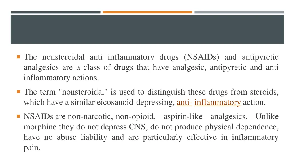 the nonsteroidal anti inflammatory drugs nsaids