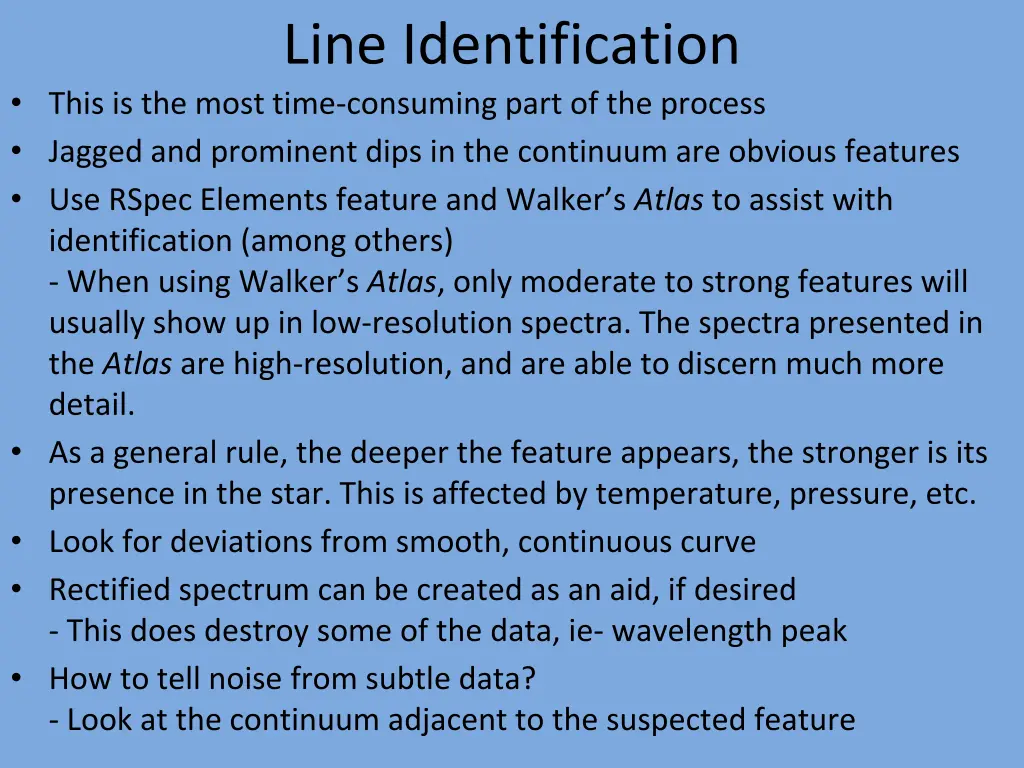 line identification
