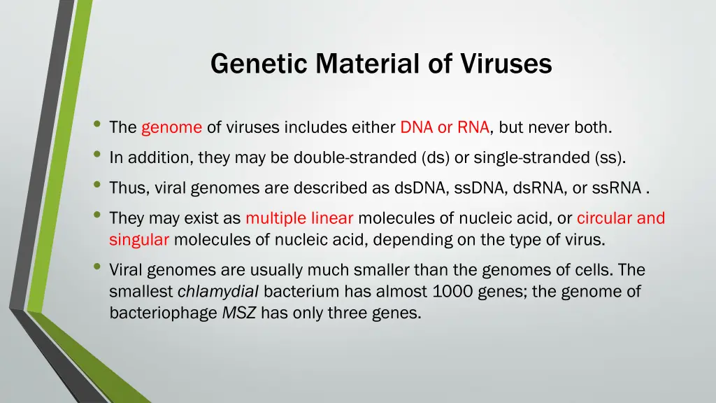 genetic material of viruses