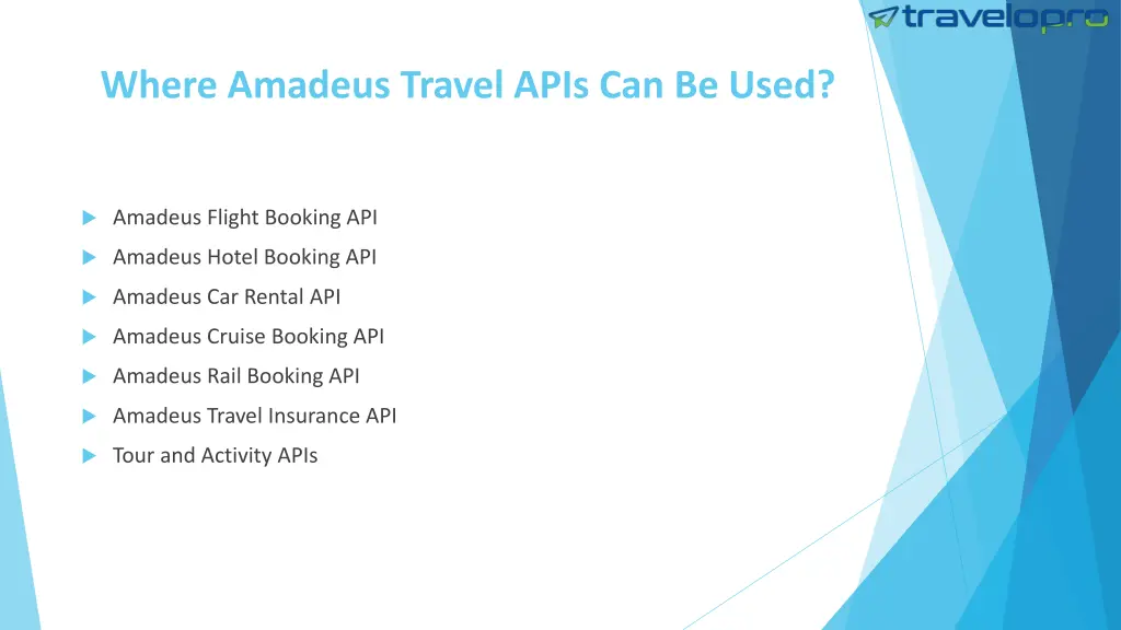 where amadeus travel apis can be used