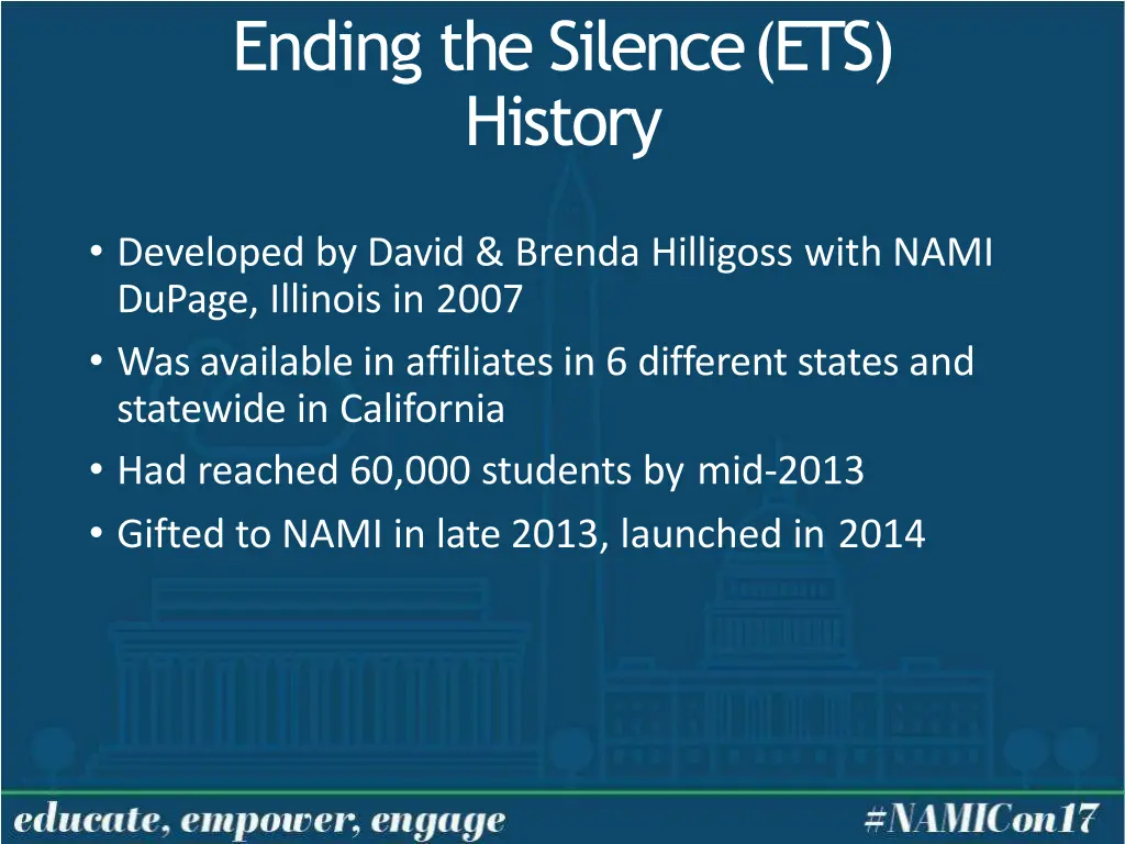 ending the silence ets history