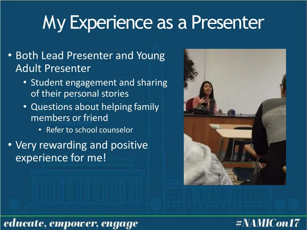 myexperience as a presenter