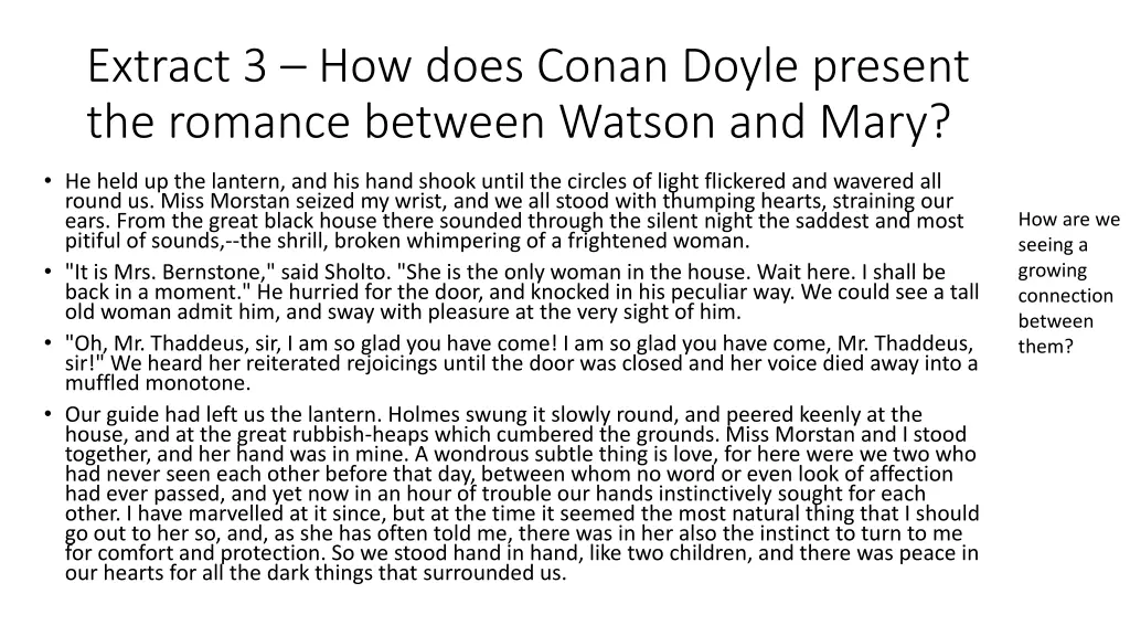 extract 3 how does conan doyle present