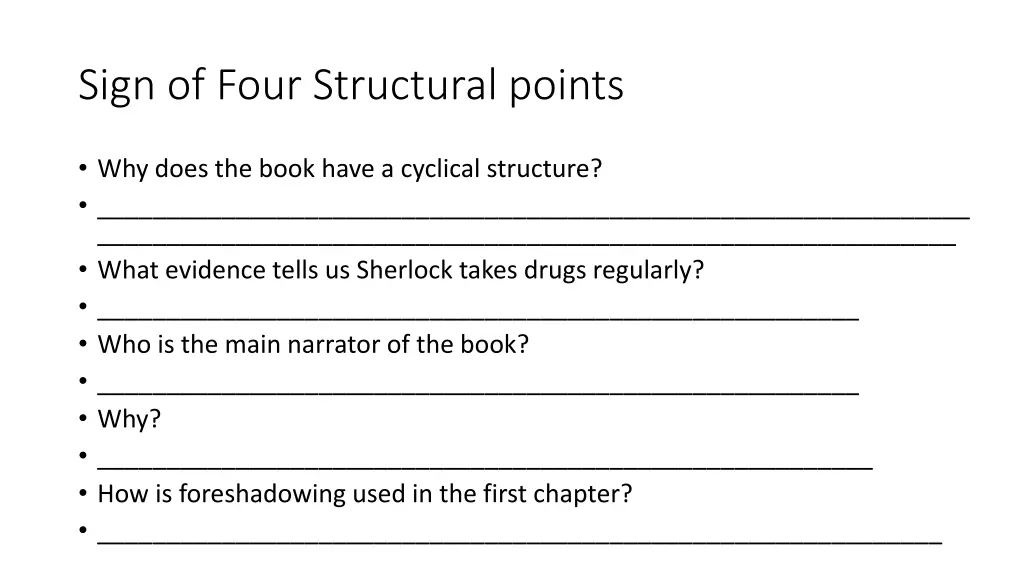 sign of four structural points