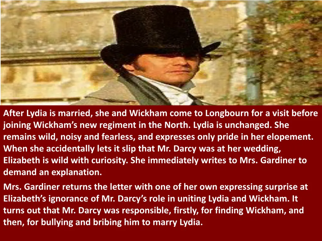 after lydia is married she and wickham come