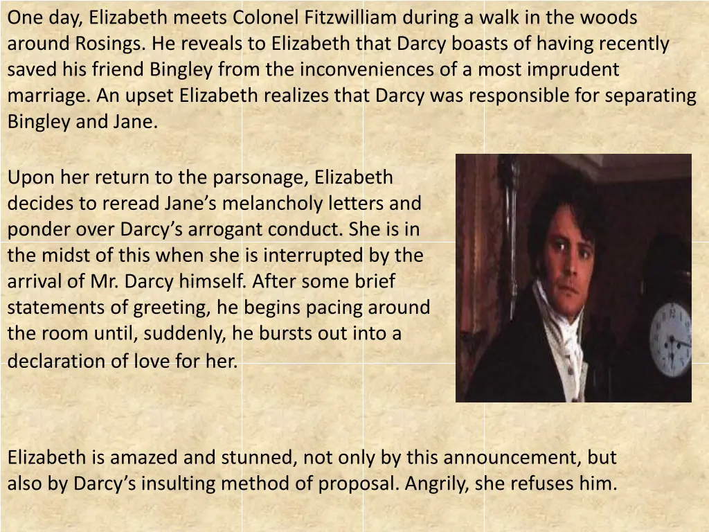 one day elizabeth meets colonel fitzwilliam