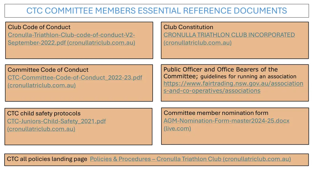 ctc committee members essential reference