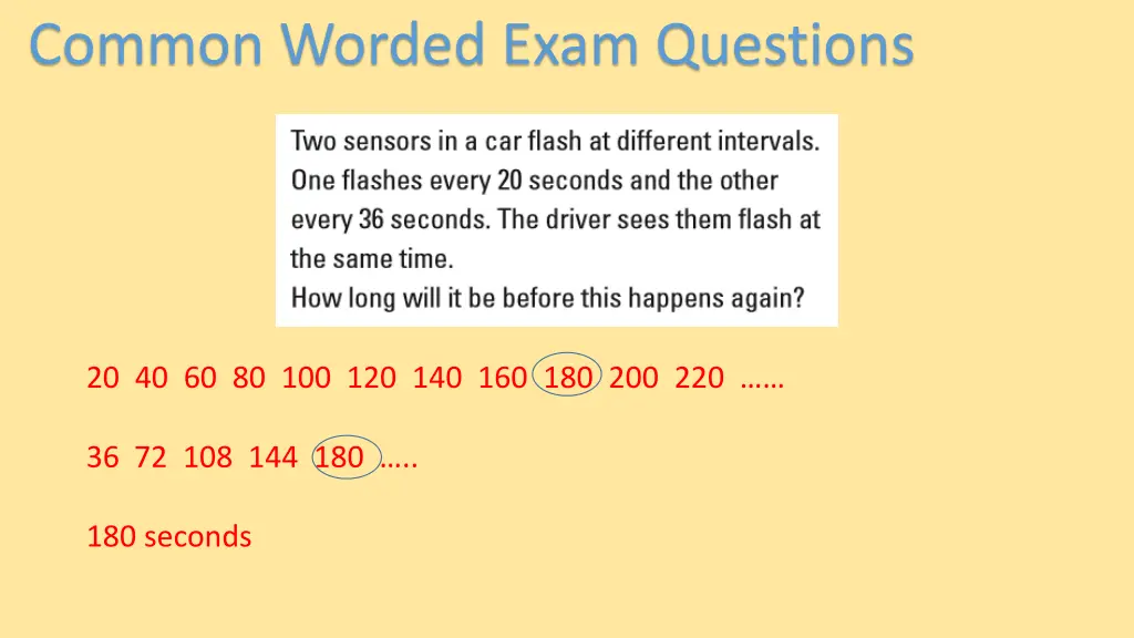 common worded exam questions 1