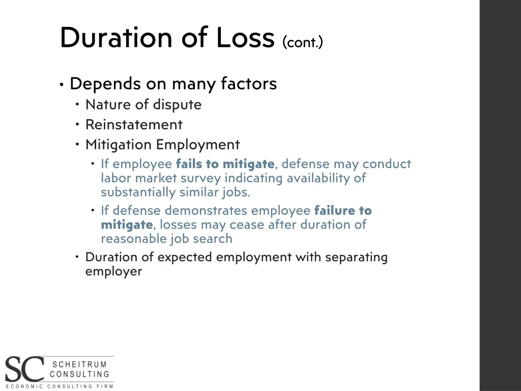 duration of loss cont 2