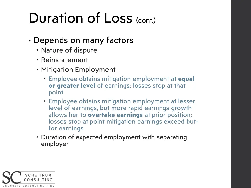 duration of loss cont 3