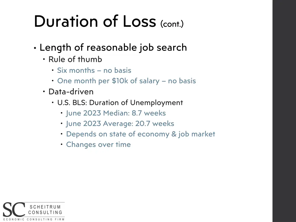 duration of loss cont 6