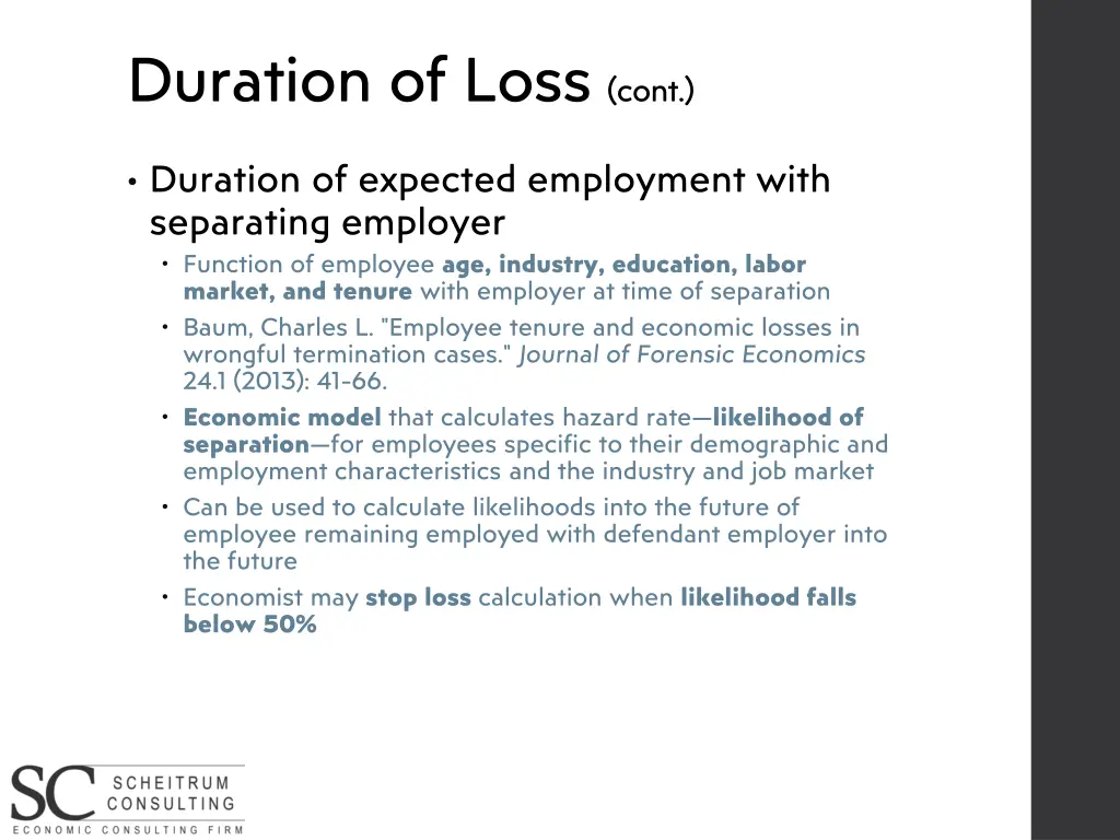 duration of loss cont 9