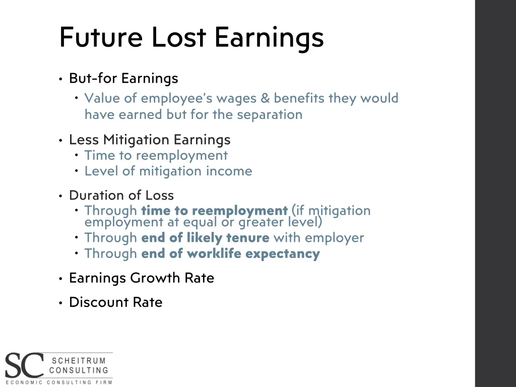 future lost earnings