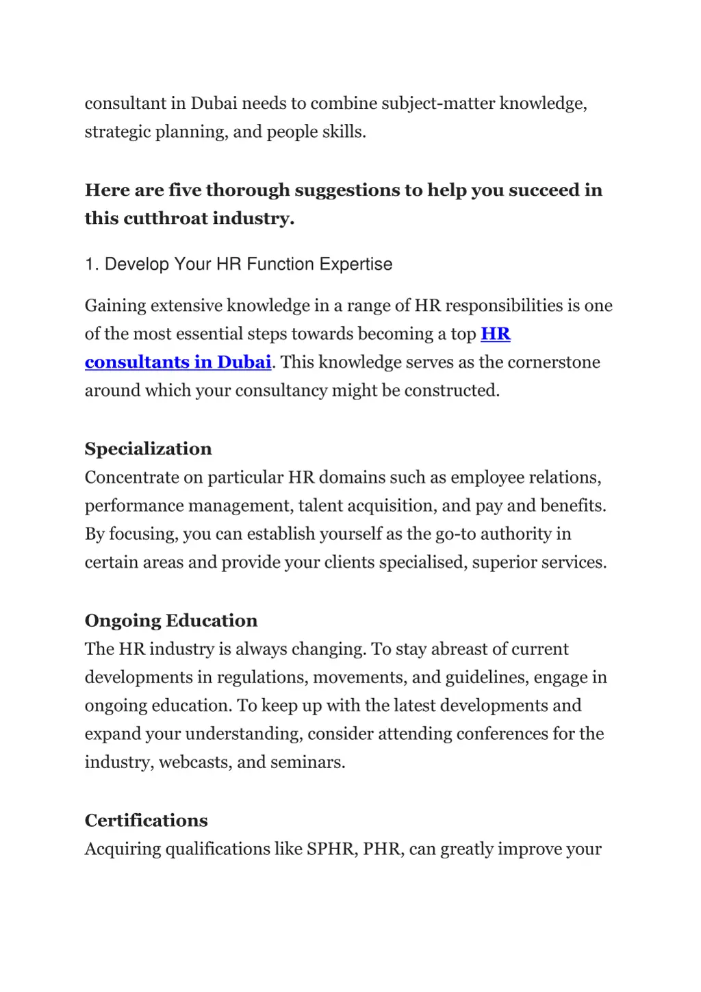 consultant in dubai needs to combine subject