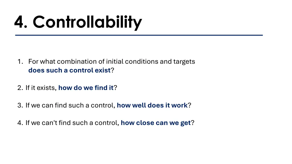 4 controllability