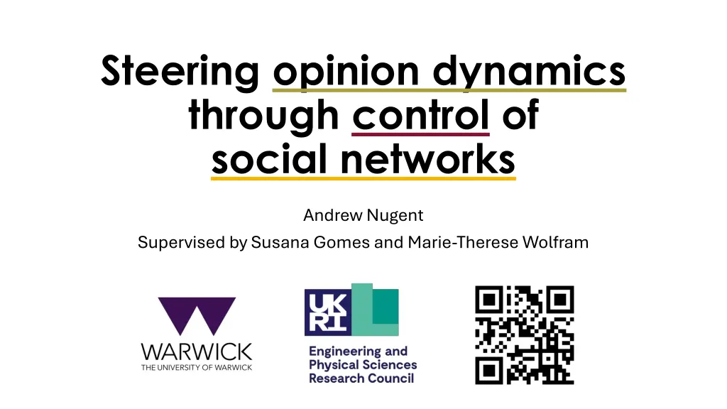 steering opinion dynamics through control 1