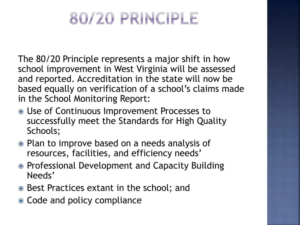 80 20 principle