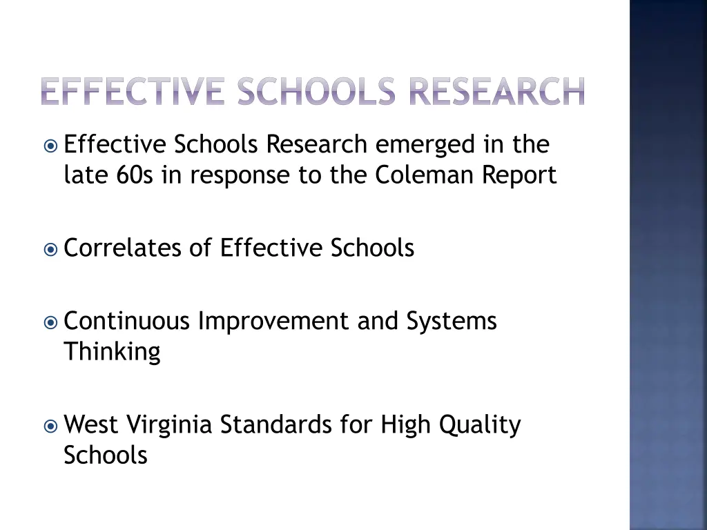 effective schools research