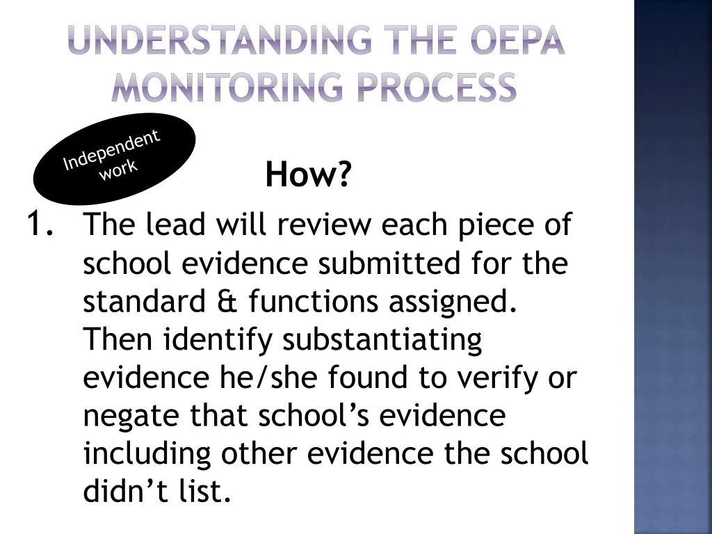 understanding the oepa monitoring process 5