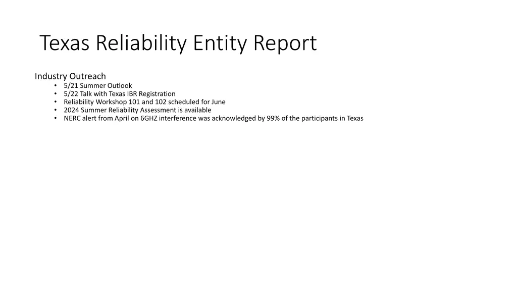 texas reliability entity report