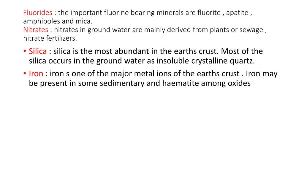 fluorides the important fluorine bearing minerals