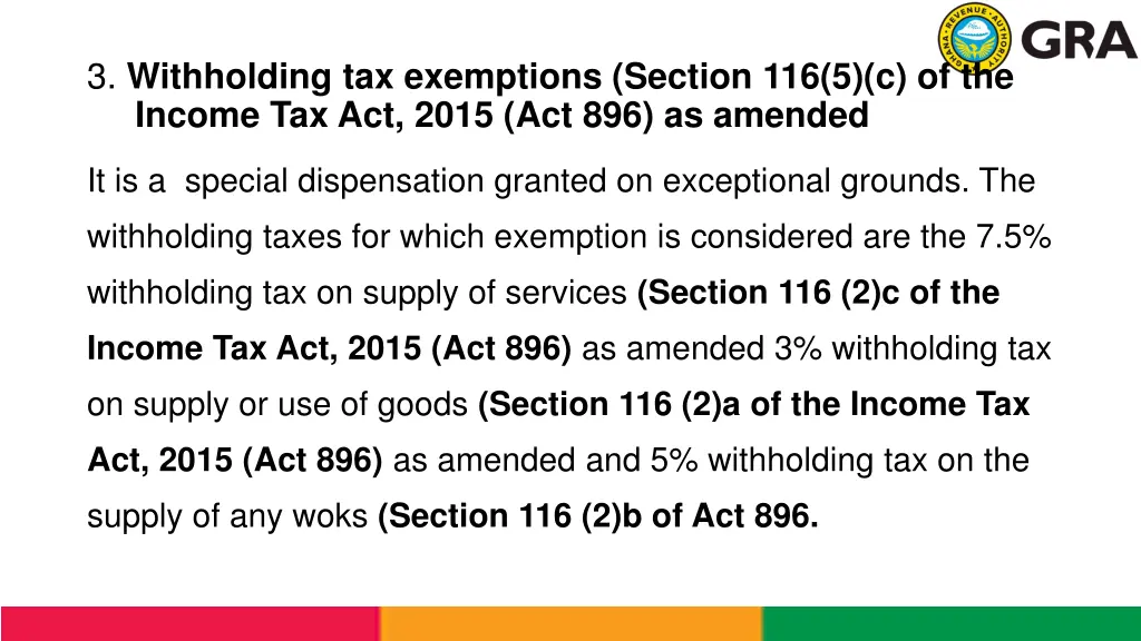 3 withholding tax exemptions section