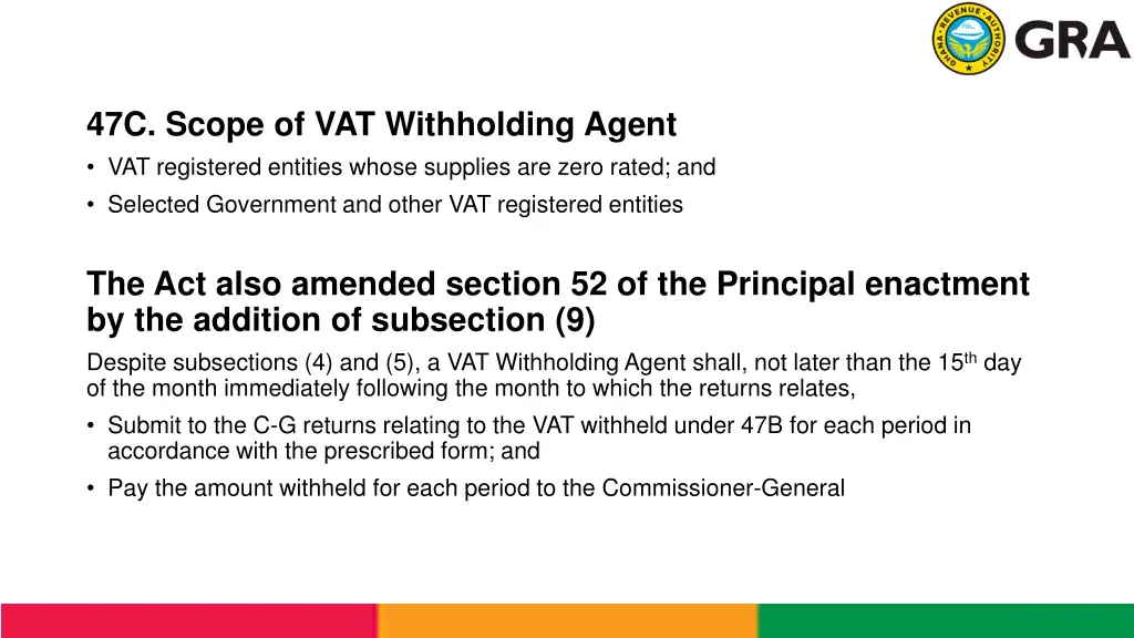 47c scope of vat withholding agent vat registered