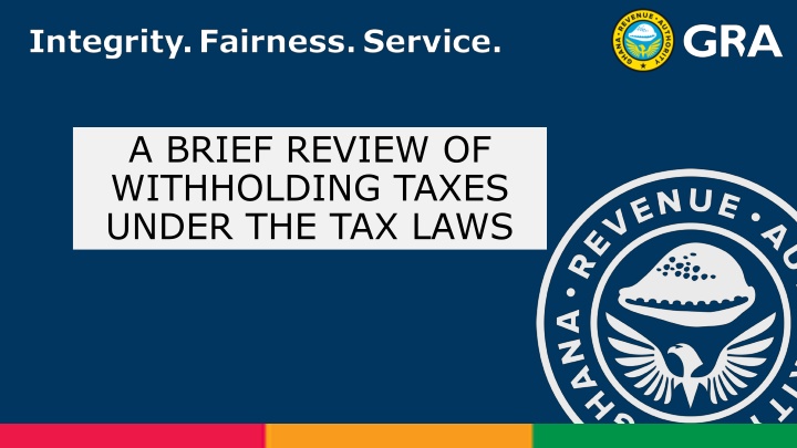 a brief review of withholding taxes under