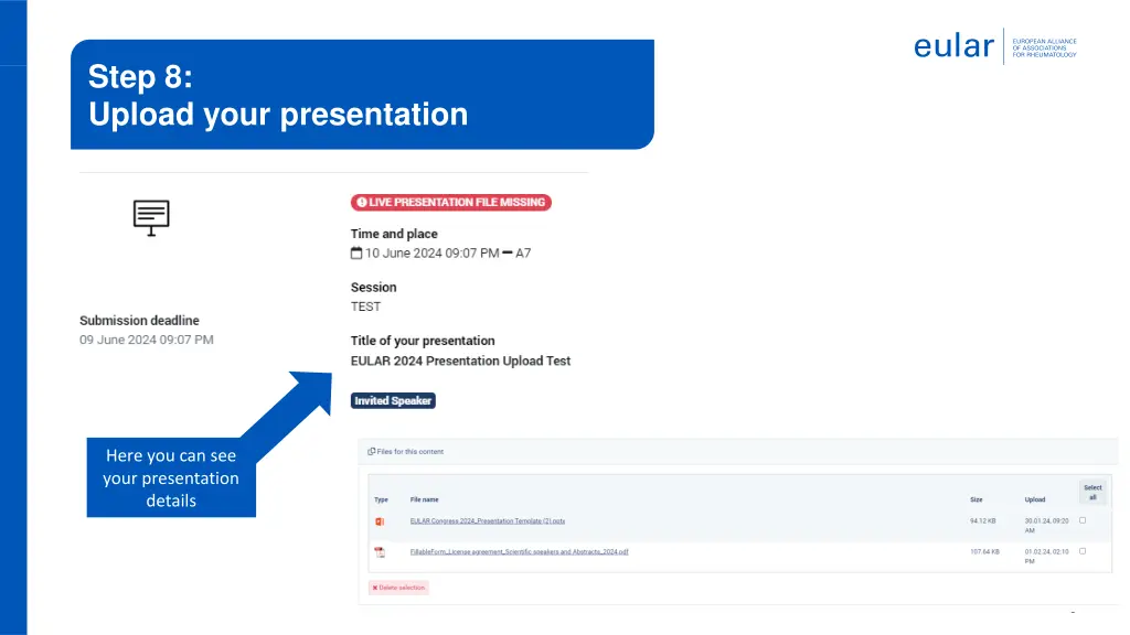 step 8 upload your presentation