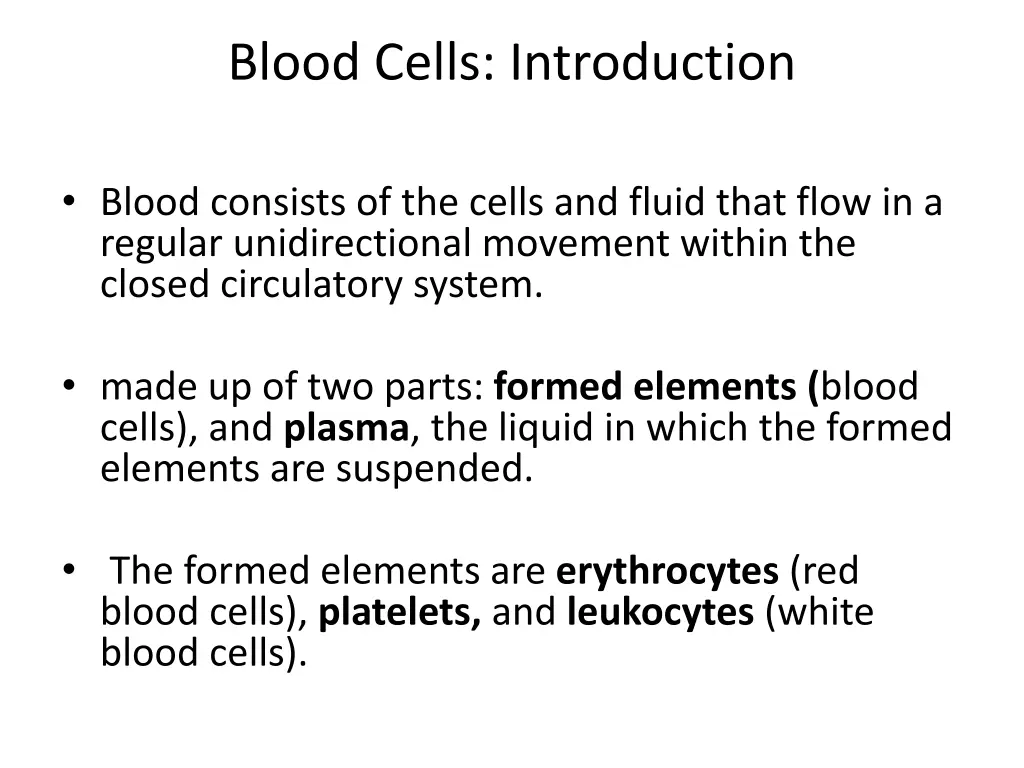 blood cells introduction