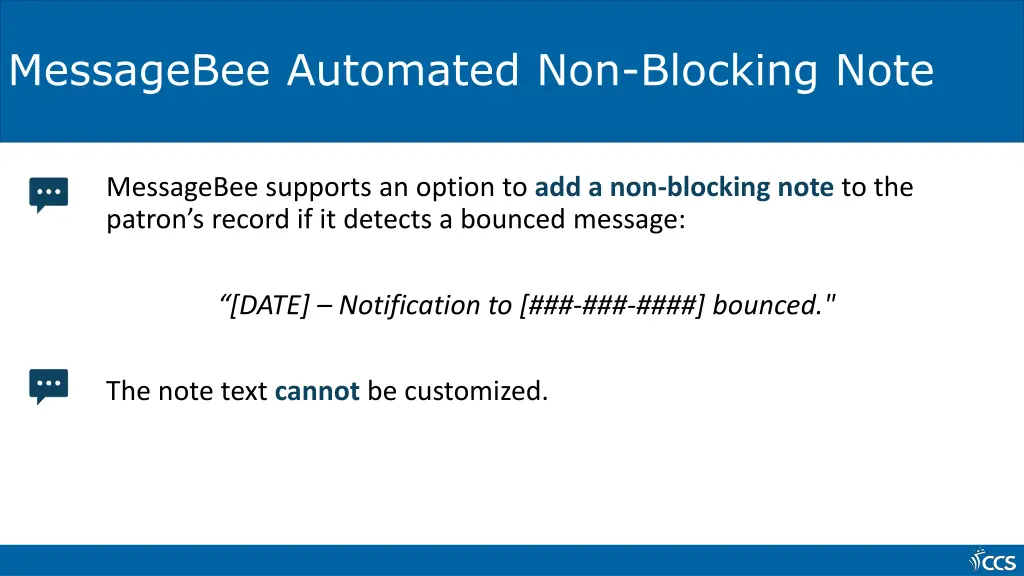 messagebee automated non blocking note 1