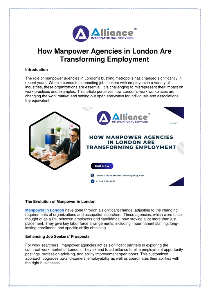how manpower agencies in london are transforming