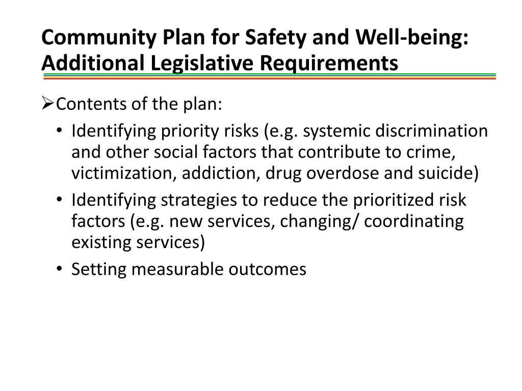 community plan for safety and well being 1