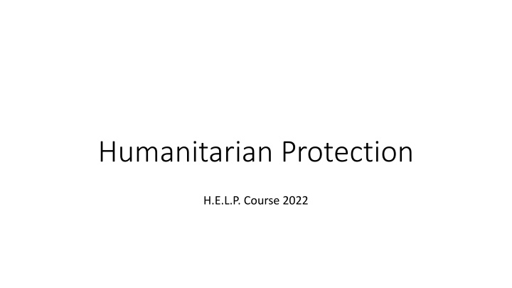 humanitarian protection