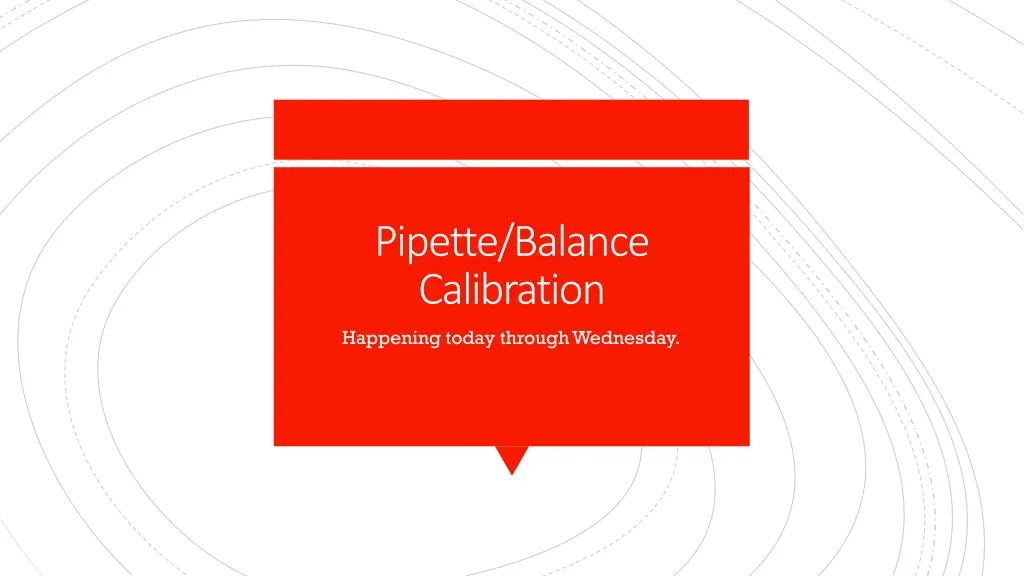 pipette balance calibration